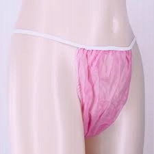 Bielizna stringi jednorazowe włókninowe DAMSKIE do masażu a'100 różowe