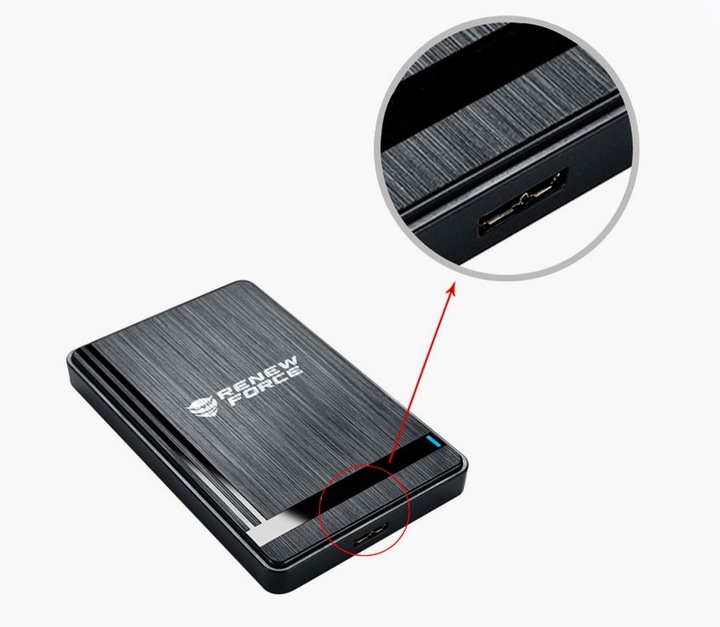 Kieszeń Na Dysk HDD Obudowa Dysku Twardego SSD 2,5'' SATA do 5 Gbps USB 3.0