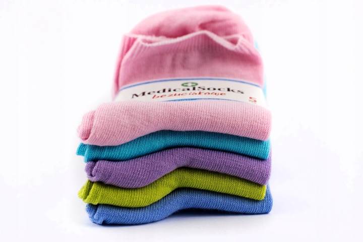 5X SKARPETKI SKARPETY MEDYCZNE BEZUCISKOWE DAMSKIE 41-43