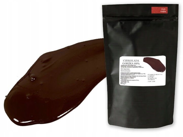 CZEKOLADA GORZKA 100% Z ZIAREN KAKAO 1 KG Z GHANY I WYBRZEŻA K.