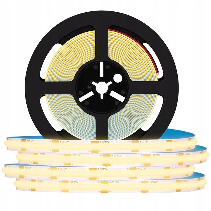 MOCNA Taśma LED COB 5M 12V NEON CIEPŁA LINIA