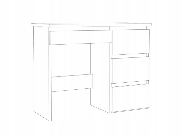 BIURKO KOMPUTEROWE Z SZUFLADAMI BETA 3 NORGE MEBLE