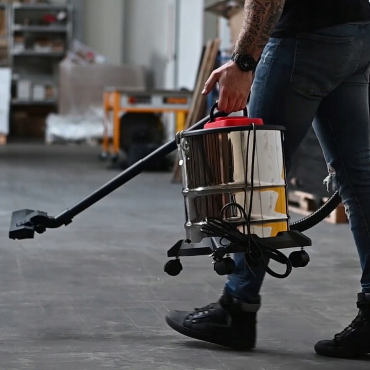 ODKURZACZ PRZEMYSŁOWY BEZWORKOWY SUCHO MOKRO DO POPIOŁU KOMINKA GRUZU