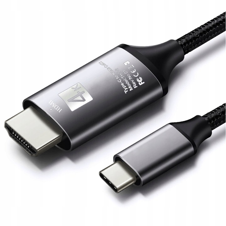 KABEL PRZEWÓD ADAPTER PRZEJŚCIÓWKA USB-C 3.1 TYP C DO HDMI 4K MHL 200cm TV