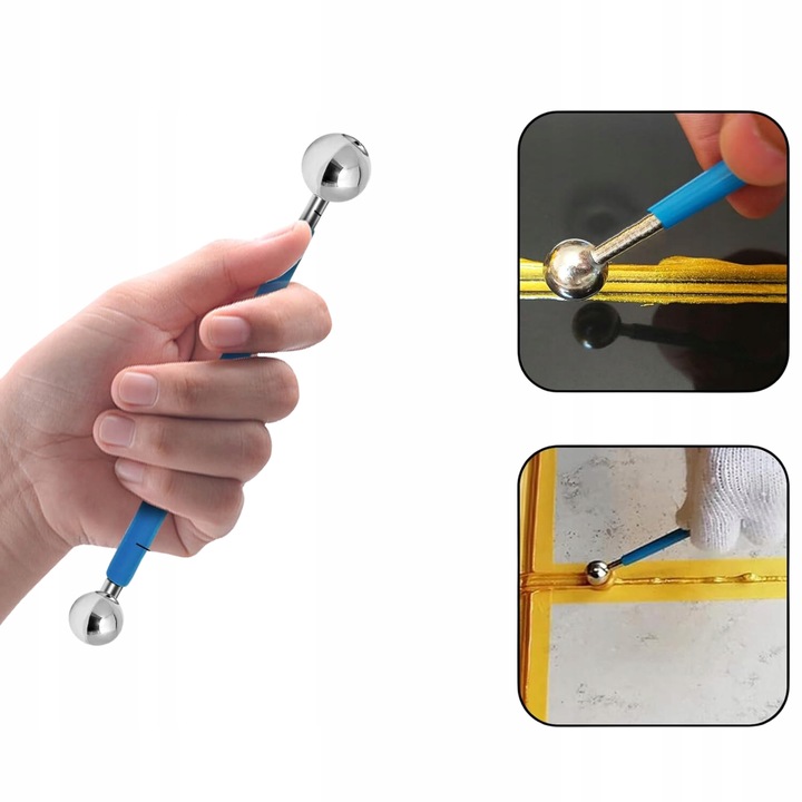 Zestaw do Silikonu Fug Ściągacz Szpachelka do Trudnych Miejsc Kulki