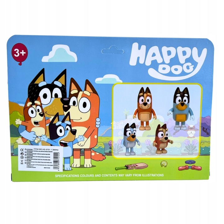 BLUEY I BINGO ZESTAW FIGUREK RODZINA BLUEY 4SZT