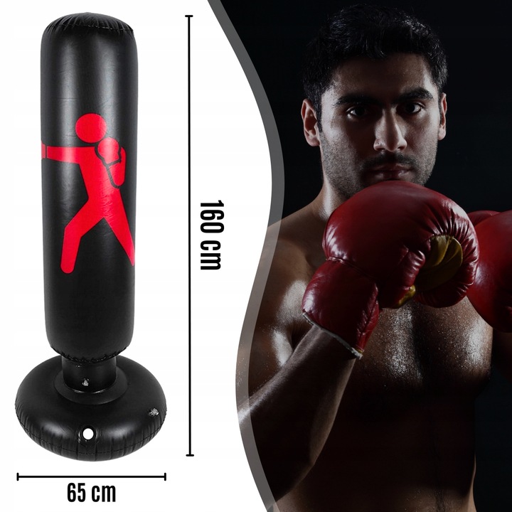 DMUCHANY WOREK BOKSERSKI TRENINGOWY STOJĄCY 160cm