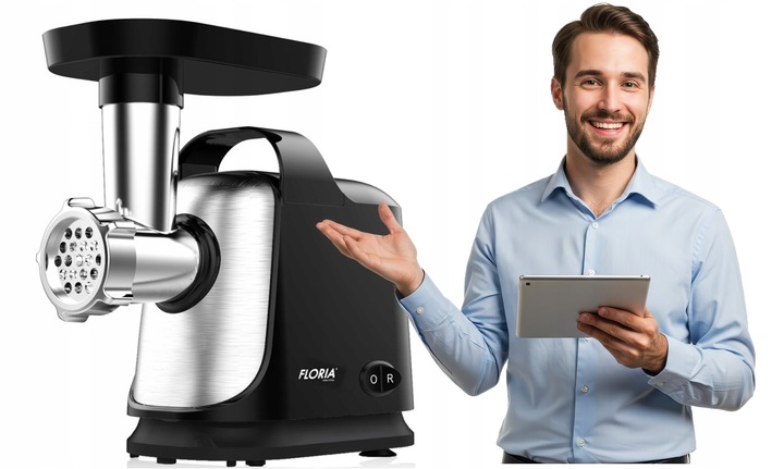 MASZYNKA DO MIELENIA MIĘSA ELEKTRYCZNA REWERS 3 SITA KIEŁBASY KEBBE