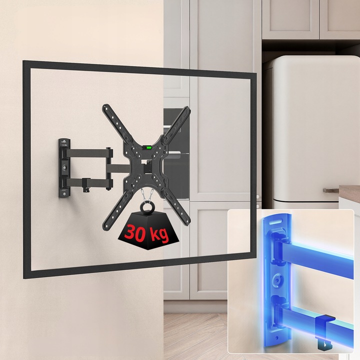 Uchwyt do Telewizora 17-55 cali Obrotowy Długie Ramię 42cm Wieszak TV