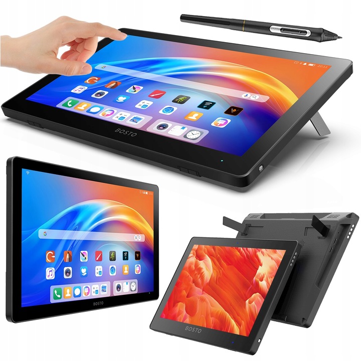 BOSTO A5 Tablet graficzny EKRANOWY 15,6" 2w1 ANDROID 15,6" DOTYK przenośny