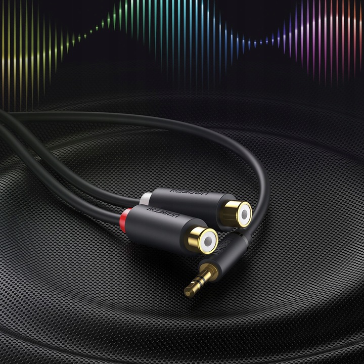 Kabel Przewód Audio JACK 3,5 2xRCA Chinch STEREO HQ Przejściówka