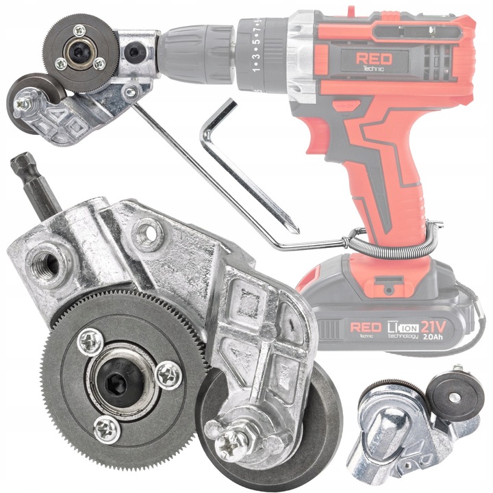 ADAPTER DO CIĘCIA BLACHY NA WKRĘTARKĘ WIERTARKĘ NOŻYCE PRZYSTAWKA