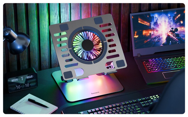 Podstawka Chłodząca pod laptopa REGULOWANA Huzaro Hold 4.0 RGB