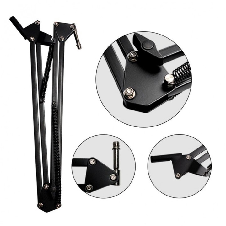 MIKROFON POJEMNOŚCIOWY USB STUDYJNY FILTR + UCHWYT DO KOMPUTERA ZESTAW DNA