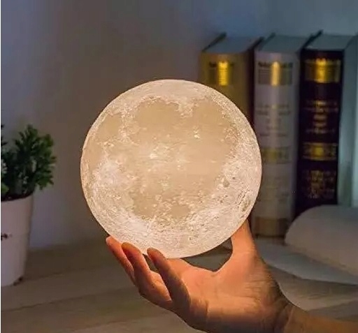LAMPKA NOCNA LAMPA 3D Księżyc 48cm MOON LIGHT RGB Projektor Gwiazd + pilot