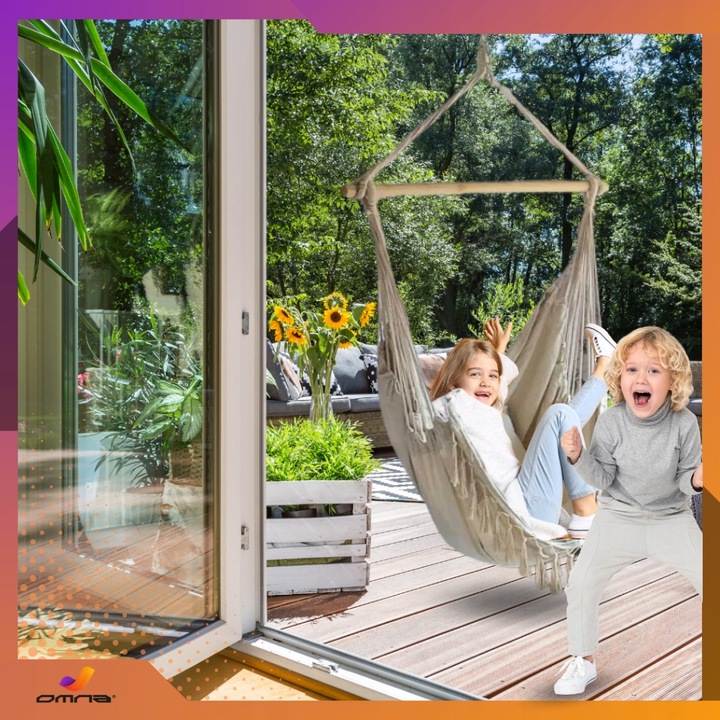 Fotel wiszący krzesło Brazylijskie Huśtawka Hamak Ogrodowy Na Balkon