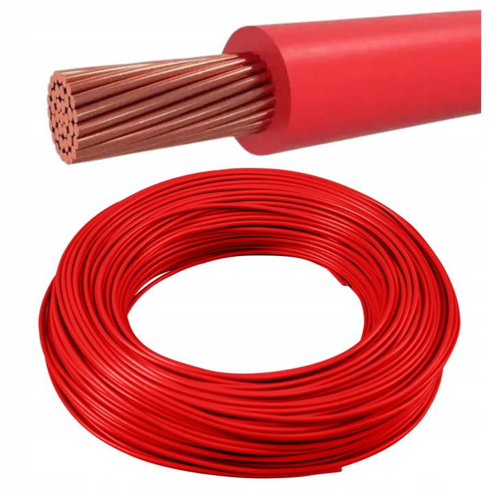 PRZEWÓD LINKA KABEL H07V-K LGY 1x35 35 mm2 CZERWONY 750V MIEDŹ 1m