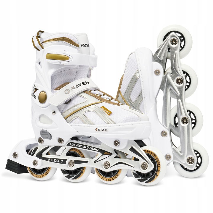 Rolki Regulowane RAVEN Pulse White/Gold 37-40