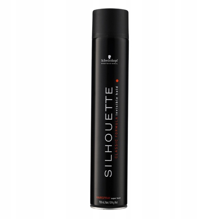 Schwarzkopf Silhouette CZARNY lakier Super Hold mocny do włosów 750ml