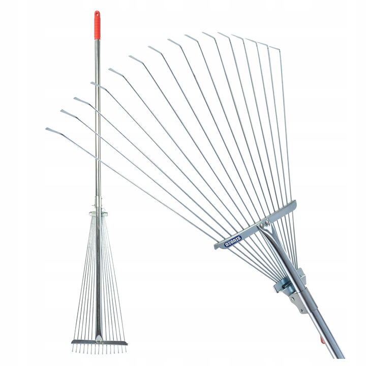 Grabie do liści wachlarzowe druciane regulowane metalowy rączka