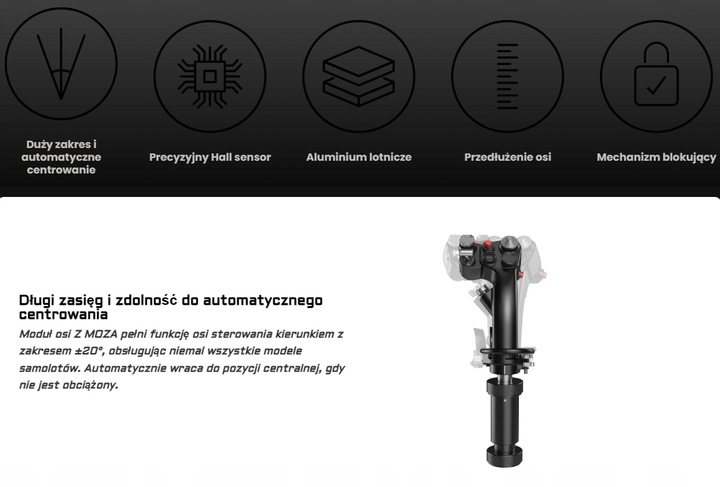 MOZA Z-Axis Modul, Moduł sterowania do symulatora latania