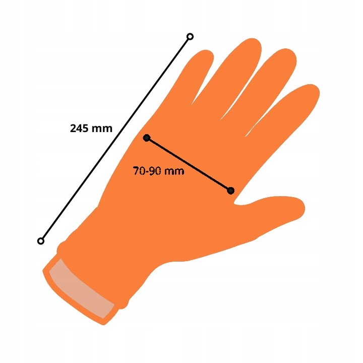 Rękawice Nitrylowe Mercator GOGRIP ORANGE Pomarańczowe MOCNE 50 sztuk L