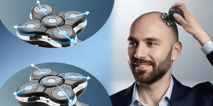 Golarka Męska Akumulatorowa Maszynka Do Golenia Trymer Do Nosa i Brody