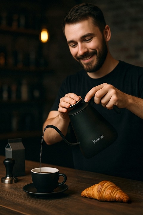 CZAJNIK ELEKTRYCZNY CYFROWY GOOSENECK Z REGULACJĄ TEMPERATURY 1100W 1L