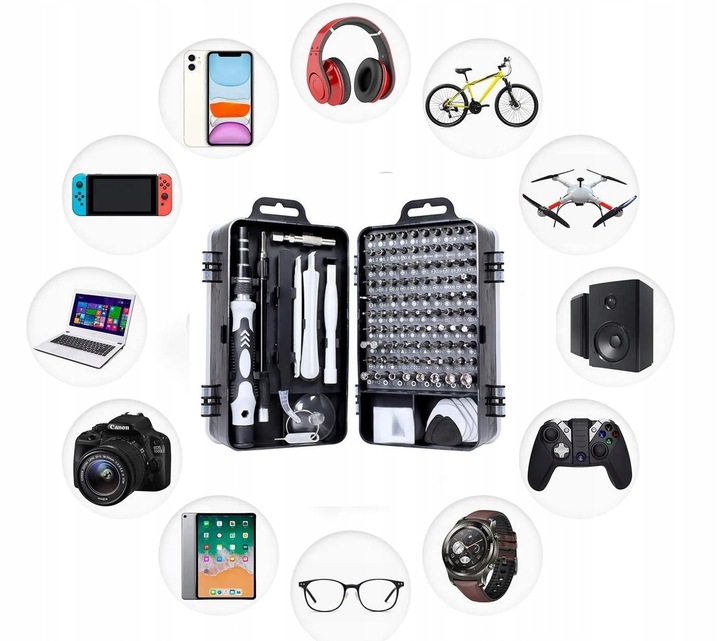 ZESTAW MAŁYCH ŚRUBOKRĘTÓW BITÓW MINI DO LAPTOPA DO KOMPUTERA 115W1