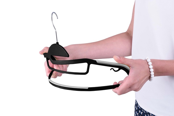 WIESZAK LOFTOWY NA UBRANIA ODZIEŻ WIESZAKI ANTYPOŚLIZGOWE CZARNE MOCNE