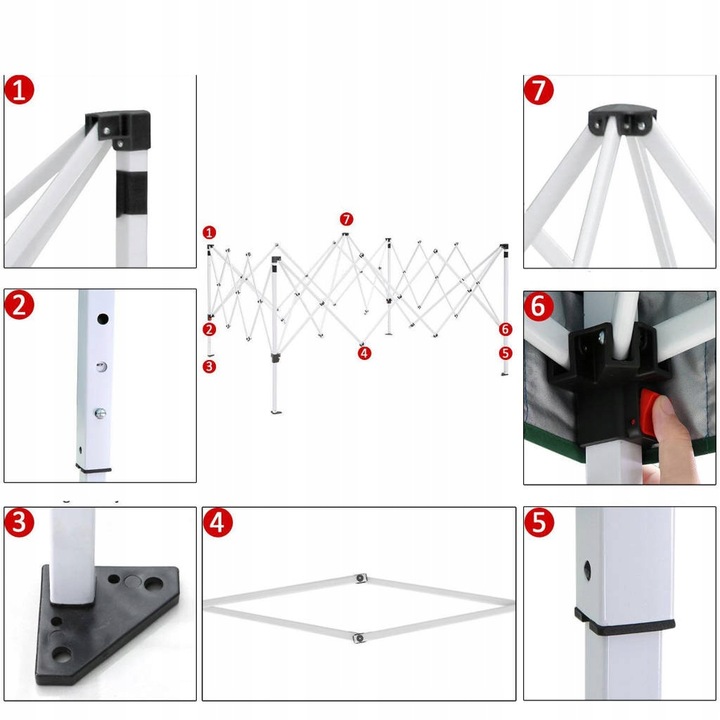 PAWILON OGRODOWY EKSPRESOWY NAMIOT HANDLOWY 3x3m AUTOMATYCZNY + 4