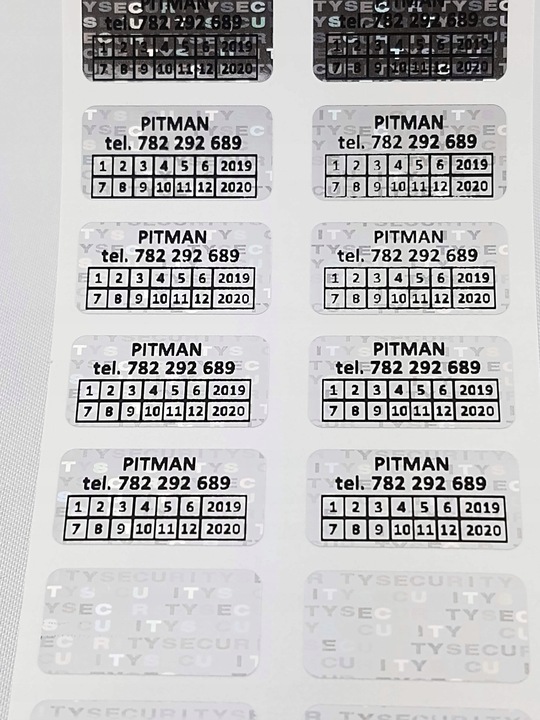 PLOMBA HOLOGRAM SECURITY VOID 20*10 mm - 1000 szt