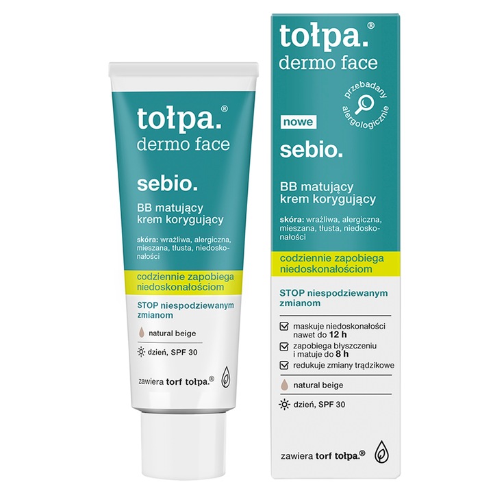 TOŁPA BB matujący krem korygujący SPF30 Sebio 40ml