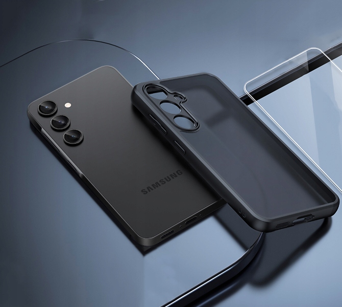 Etui do SAMSUNG S24 FE + 2x SZKŁO PREMIUM MATTE CASE WZMACNIANE 360° MATOWE