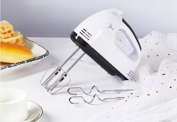 MIKSER RĘCZNY ROBOT KUCHENNY 7 PRĘDKOŚCI + 4 KOŃCÓWKI ZESTAW MOCNY