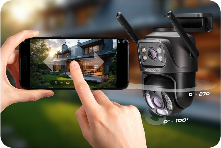 Kamera Zewnętrzna Obrotowa 2 OBIEKTYWY WIFI 2x3MPx LUXTORN ICS33DL-30V1 6MP