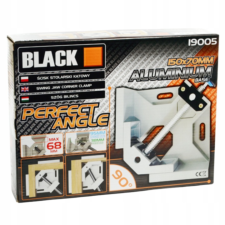ŚCISK KĄTOWY STOLARSKI NAROŻNY IMADŁO NAROŻNE UCHWYT ZACISK 150x70