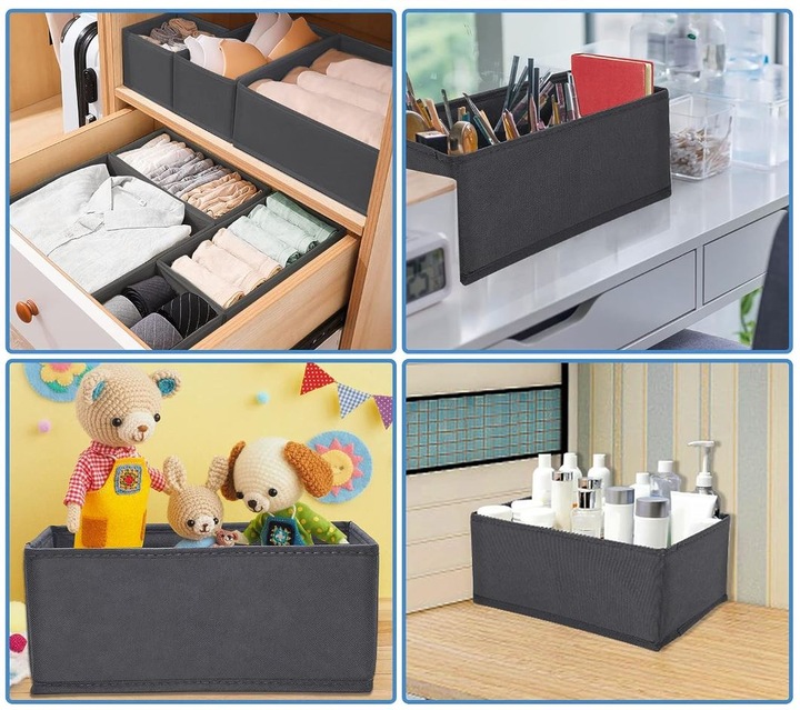 ORGANIZER NA BIELIZNĘ SKARPETKI DO SZUFLADY SZAFY ZESTAW POJEMNIK 6