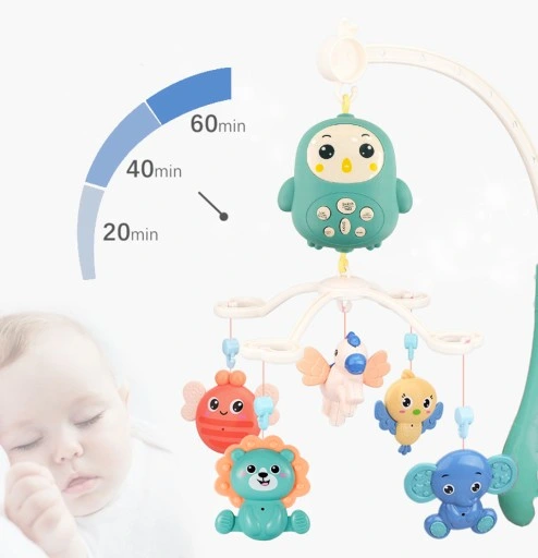 KARUZELKA KARUZELA MUZYCZNA DLA DZIECI SÓWKA DO ŁÓŻECZKA POZYTYWKA Z PILOT