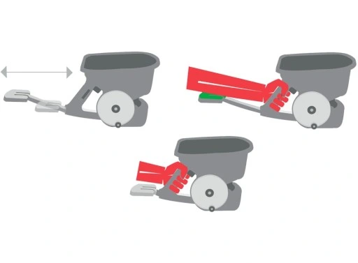 SIEWNIK DO NAWOZÓW NASION TRAWY RĘCZNY ROZSIEWACZ Z WYSUWANYM WSPORNIKIEM