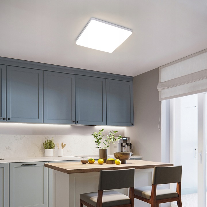 LAMPA ŁAZIENKOWA SUFITOWA LAMPA PLAFON LED BIAŁY NOWOCZESNA 4500K IP40