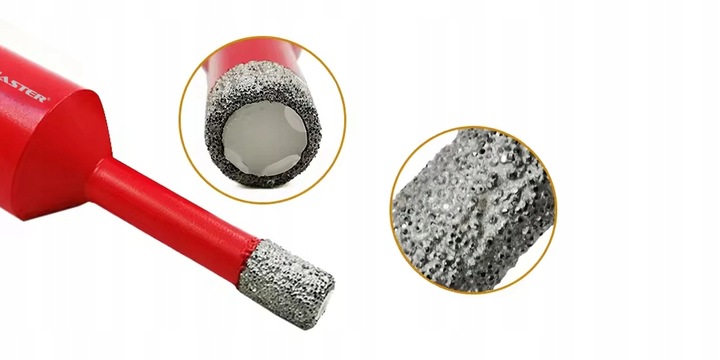 OTWORNICA DIAMENTOWA KORONKA DO GRESU M14 ZESTAW ⌀ 6,8,10,35,68 mm +ADAPTER