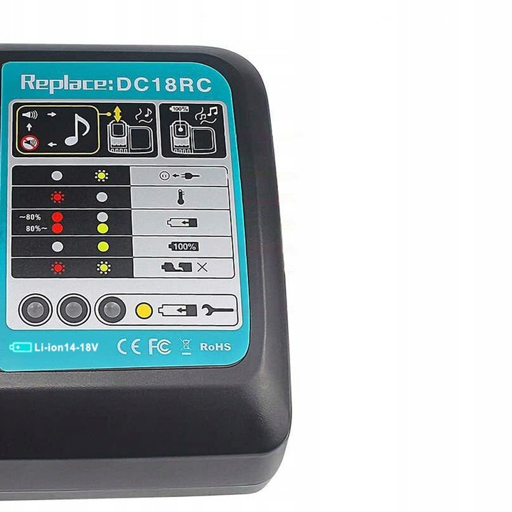 ŁADOWARKA DC18RC DO AKUMULATORA MAKITA BL1860, BL1850, BL1850B, BL1840