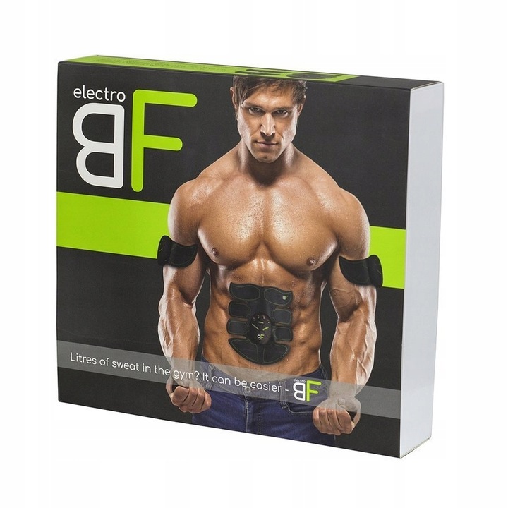 Elektrostymulator Stymulator Mięśni Brzucha + Żelowe Nakładki Motylki 4 szt