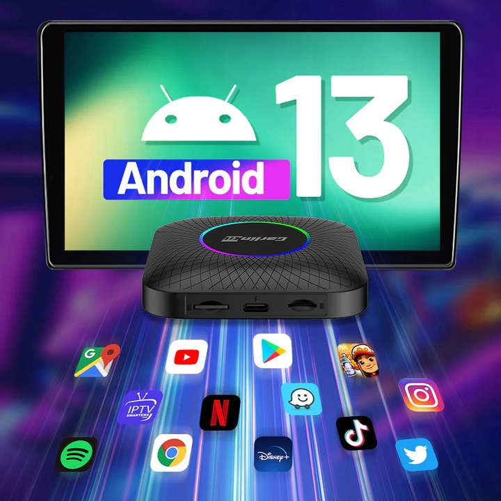 CARLINKIT TBOX AMBIENT RGB 8/128GB APPLE CARPLAY ANDROID AUTO CARLINK