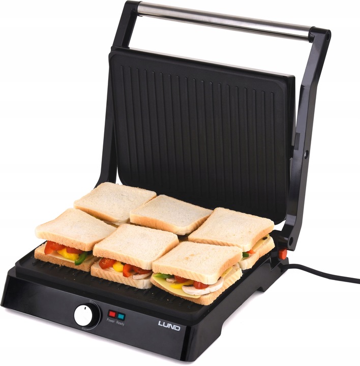 GRILL ELEKTRYCZNY OPIEKACZ DO MIĘSA WARZYW LUND 2200W 29x23cm