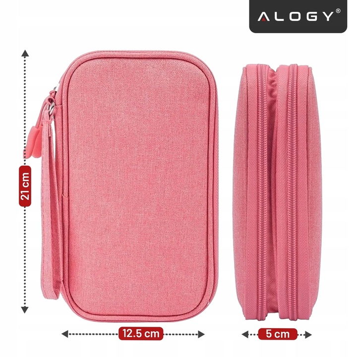 ORGANIZER PODRÓŻNY TORBA ETUI NA KABLE I ŁADOWARKI , DYSK , POWER BANK