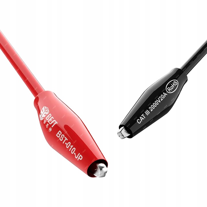 PRZEWODY DO MIERNIKA ZASILACZA LABORATORYJNEGO 2X BANAN KROKODYLEK 20A