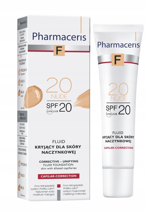 Pharmaceris F fluid naczynkowa 20 NUDE podkład do twarzy 30 ml