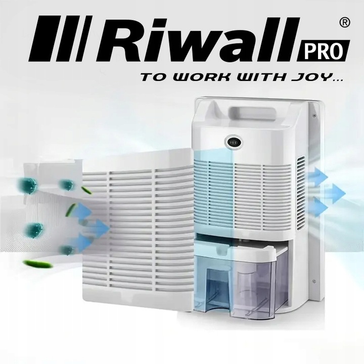 OSUSZACZ POWIETRZA POCHŁANIACZ WILGOCI 65W 1,8L RIWALL ROS-01